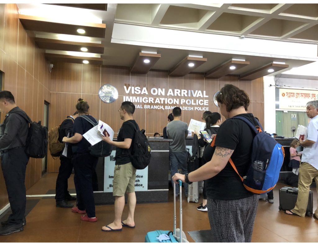 Counter for VISA on arrival